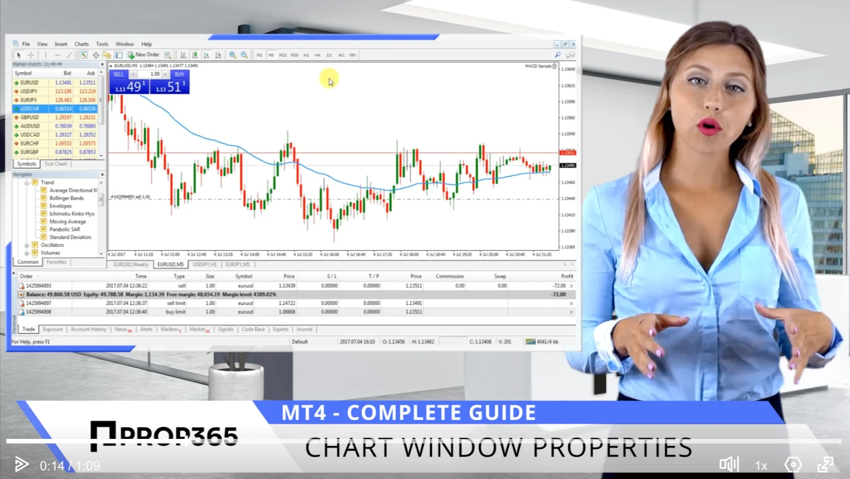 MT4 Chart: Chart Window Properties